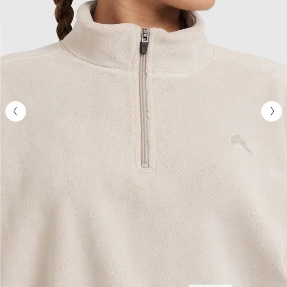 NWT Oner Active FLEECE OVERSIZED CROP 1/2 ZIP SWEATSHIRT - Picture 4 of 10